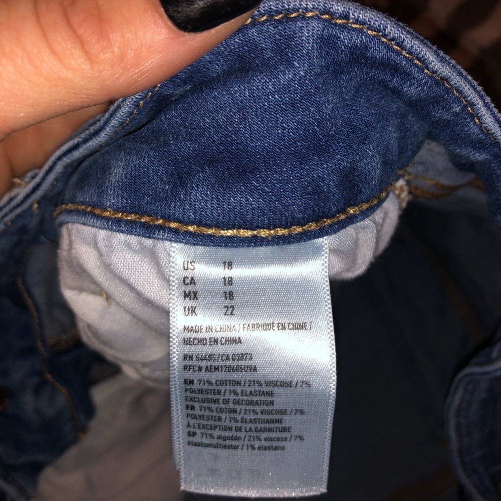 American Eagle midi destroyed shorts